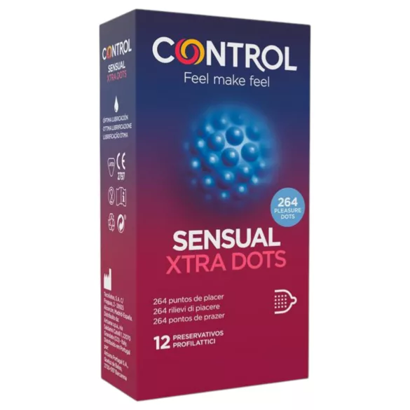 Control - prezerwatywy z wypustkami - 12 sztuk
