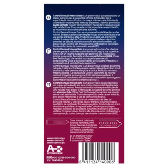 Control - prezerwatywy z wypustkami - 12 sztuk