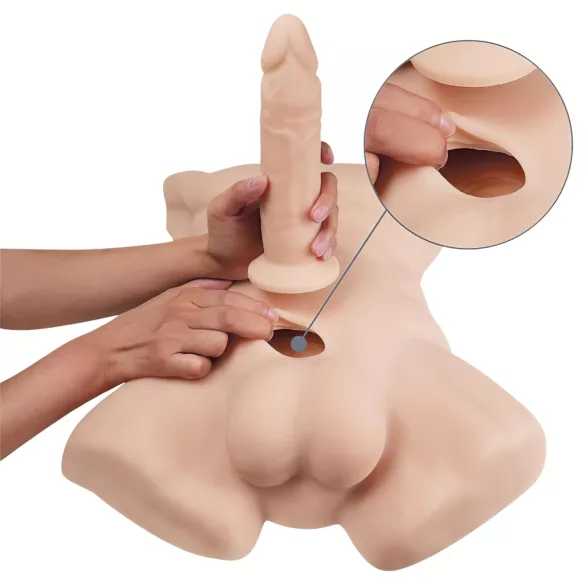 Silexd Apollo - masturbator męski torzo - silikon - kolor naturalny