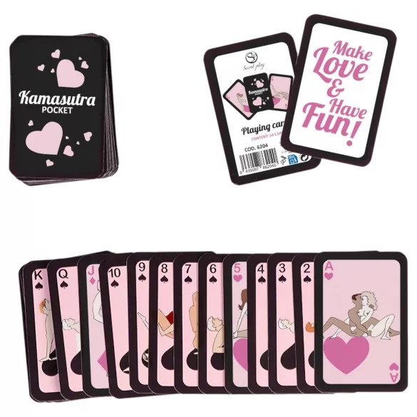 Secret Play Pocket Kamasutra - talia kart z pozycjami seksualnymi (54 karty)