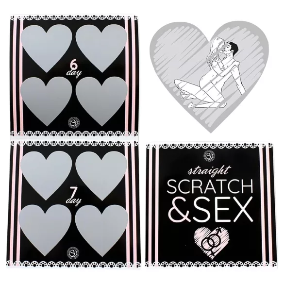 Secret Play Scratch & Sex Straight - zdrapkowa gra z pozycjami seksualnymi dla par (w 5 językach)