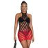 Subblime 952242 - Sukienka z siateczki w kolorze ombre (czerwona) - S-L