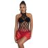 Subblime 952242 - Sukienka z siateczki w kolorze ombre (czerwona) - S-L