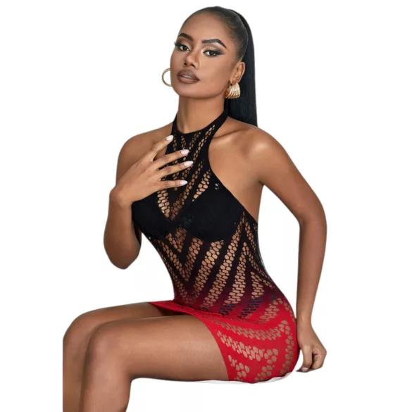 Subblime 952242 - sukienka siateczkowa ombre - czerwona - XS-M