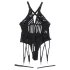 Subblime 954147 - koronkowe body damskie - paski - czarny