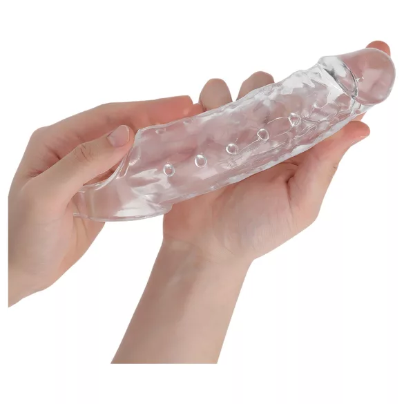 Addicted Toys - nakładka na penisa z pierścieniem na jądra - 23 cm