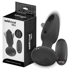   Addicted Toys - wibrator analny z ruchomym językiem - czarny