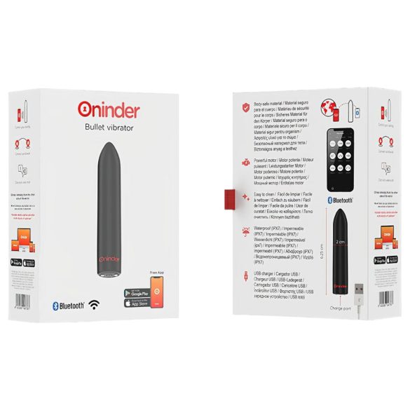 Oninder - mini wibrator zdalny - czarny