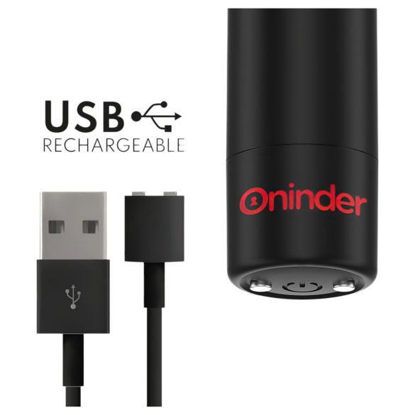 Oninder - mini wibrator zdalny - czarny