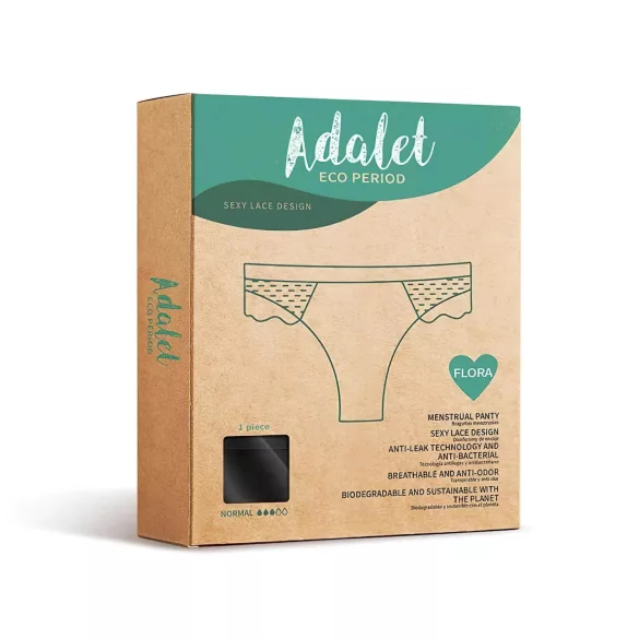 Adalet Flora - majtki menstruacyjne - czarne