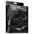 INTOYOU - knebel z klamrami na sutki - czarny