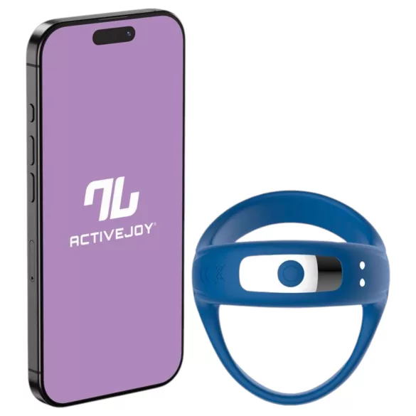 INTOYOU - pierścień na penisa i jądra wibrujący - niebieski - sterowanie smart