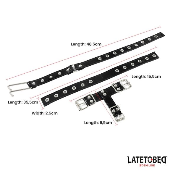 Latetobed - obroża z haczykiem na nos - czarna