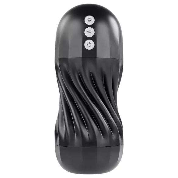 Playboy Solo Stroker - czarny akumulatorowy masturbator ssący