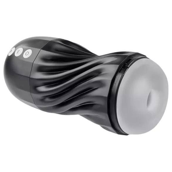 Playboy Solo Stroker - czarny akumulatorowy masturbator ssący