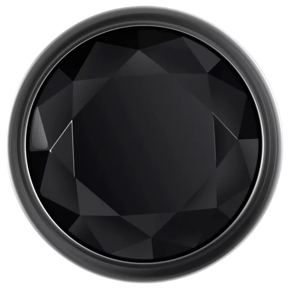 Evolved Black Gem - metalowy zestaw korków analnych z czarnym kamieniem (srebrny)