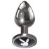 Playboy Tux - mały srebrny analny plug