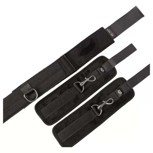 Sei Mio - rozpórka do nóg z kajdankami - czarna