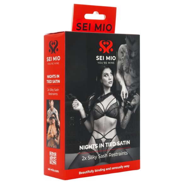 Sei Mio - satynowe wiązanie (czarne)