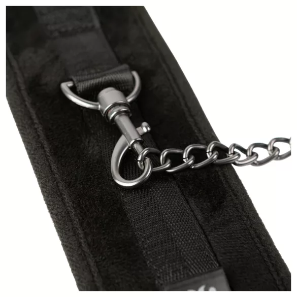 Sei Mio - kajdanki na kostki - regulowane - skóra ekologiczna - czarne