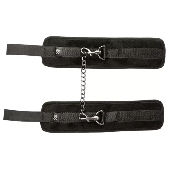 Sei Mio - kajdanki na kostki - regulowane - skóra ekologiczna - czarne