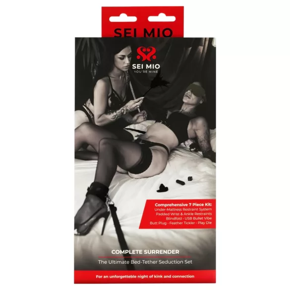 Sei Mio - zestaw do bondage do łóżka - czarny