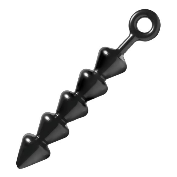 Spades - czarne analne dildo z koralikami