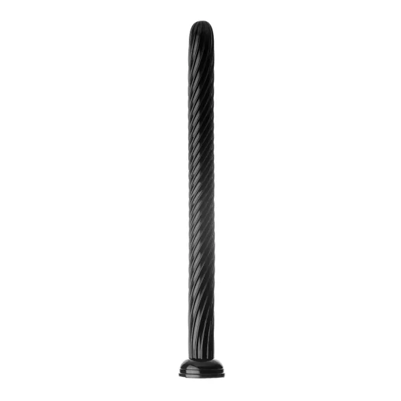 Hosed Spiral Anal Snake 19 - dildo analny z przyssawką - czarny