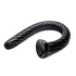 Hosed Spiral Anal Snake 19 - dildo analny z przyssawką - czarny