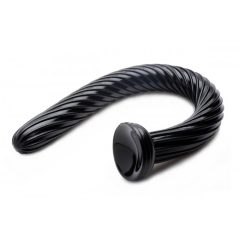   Hosed Spiral Anal Snake 19 - długie dildo analne z nóżkami zaciskowymi (czarne)