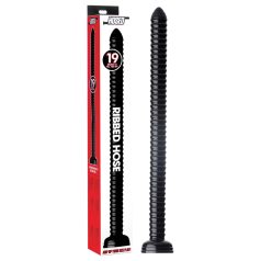 HOSED - dildo analne z przyssawką - żebrowane - czarny