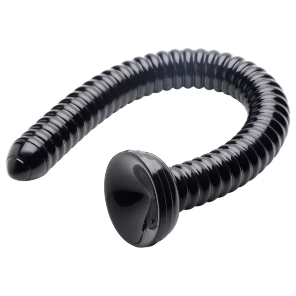 HOSED - dildo analne z przyssawką - żebrowane - czarny