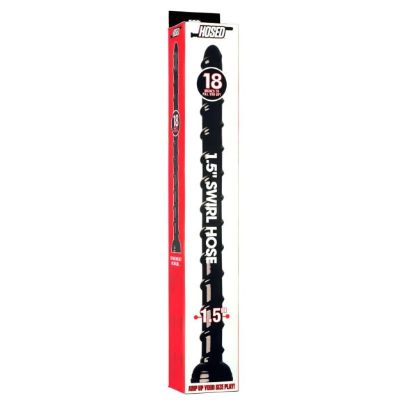 Hosed Swirl Anal Snake 18 - czarne dildo analne