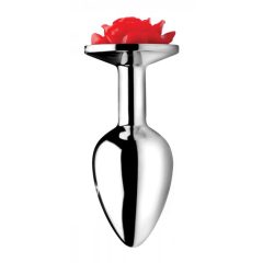 Booty Sparks - dildo analne z różami (srebrne)