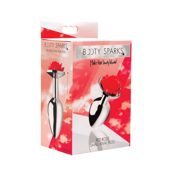 Booty Sparks - korek analny z kryształem - metalowy srebrny