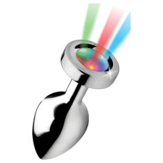 Booty Sparks - korek analny świecący - średni - srebrny