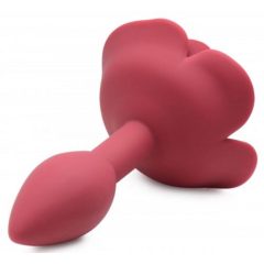   Master Series Booty Bloom - różowe silikonowe dildo analne (czerwone)