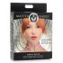 Master Series Kinky Kitty - obroża z kocim motywem i pierścieniem (różowa)