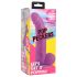 XR Brands POP - z przyssawką, dildo z jądrami - 19 cm (fioletowy)