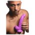 XR Brands POP - z przyssawką, dildo z jądrami - 19 cm (fioletowy)