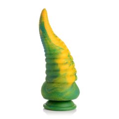   Monstropus Kraken - silikonowe dildo w kształcie ramienia ośmiornicy - 22 cm (żółto-zielony)