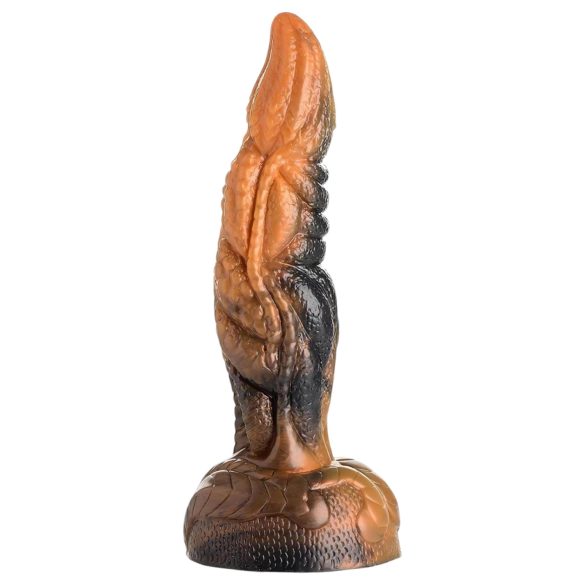 Creature Cocks Ravager - dildo silikonowe teksturowane - 20 cm - pomarańczowy
