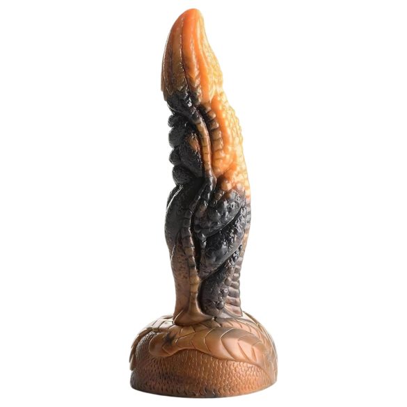 Creature Cocks Ravager - dildo silikonowe teksturowane - 20 cm - pomarańczowy