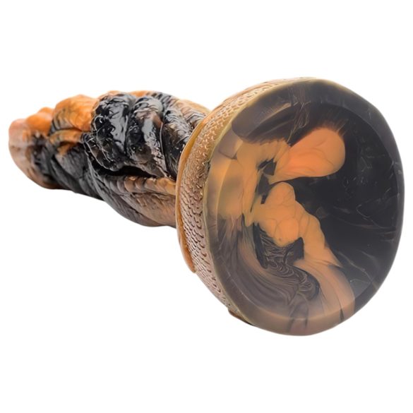 Creature Cocks Ravager - dildo silikonowe teksturowane - 20 cm - pomarańczowy