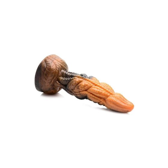 Creature Cocks Ravager - teksturowane silikonowe dildo - 20 cm (pomarańczowy)