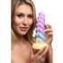 Creature Cocks Mystique - dildo jednorożca - 21cm - fioletowo-żółty