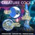 Creature Cocks Kraken - spiralne dildo ośmiornicy - 21cm (złoto-niebieskie)