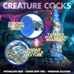   Creature Cocks Kraken - dildo ze spiralnymi ramionami ośmiornicy - 21 cm (złoto-niebieski)