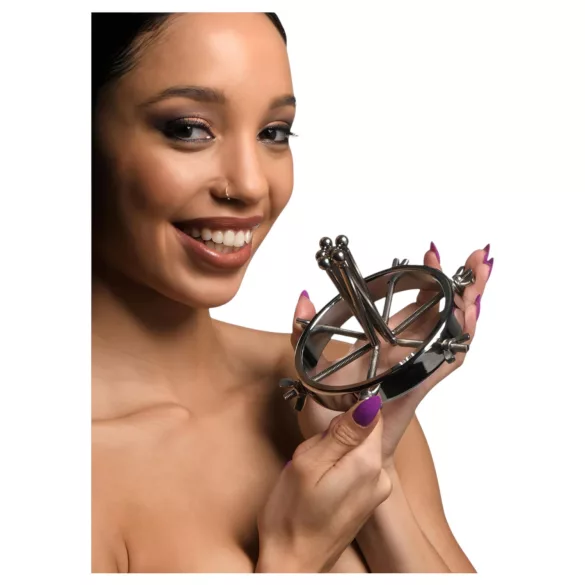 XR Brands Oculus - dilator ze stali nierdzewnej - srebrny