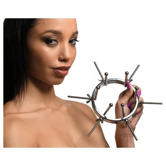 XR Brands Oculus - dilator ze stali nierdzewnej - srebrny